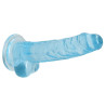 Real Rock Crystal Gode Crystal Clear 14 x 3.5cm Bleu